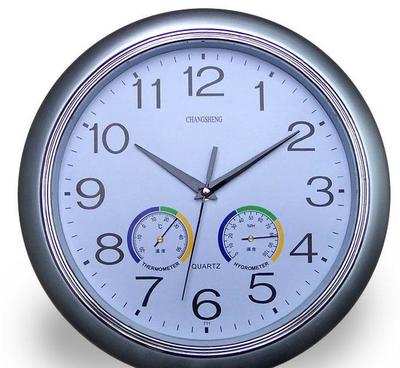 常勝鐘表 13寸溫濕度創意掛鐘 多功能時尚家居之選