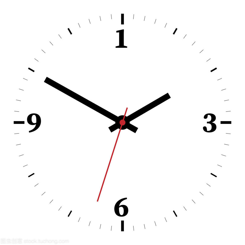 計時器平面圖標 白色背景上的簡潔設計